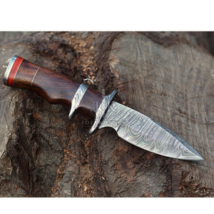 มีด JOIA KNIVES ระดับอุตสาหกรรม มีดล่าสัตว์มืออาชีพ ด้ามไม้ เหล็กดามัสกัสสแตนเลส ปลายแหลมตรง รับผลิตตามแบบ OEM - Product Image 4