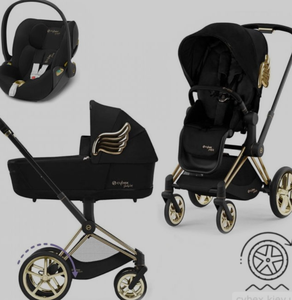 Cochecito de bebé Cybex e-Priam 4.0 Jeremy Scott Wings 3 en 1 con accionamiento eléctrico, sin esfuerzo. - Product Image 1