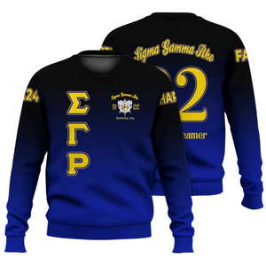 Sweat-shirt à col rond Sigma Gamma Rho bleu or 1922, vêtements de sororité grecque, polaire premium, pull décontracté d'hiver, tenue pour femmes - Product Image 3