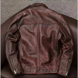 Foshan Fabricación de gama alta negro marrón amarillo americano Retro bordado piloto chaqueta gruesa cálida chaqueta de algodón para hombre - Product Image 6