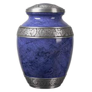 Engraved Silver Bird Blue <b>Fire</b> Aluminium Adult Cremation Urns or Funeral Adult Cremation Urn Available at Wholesale Price - Product Image 2