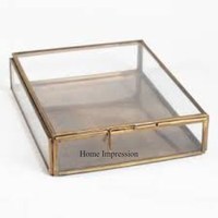 Boîte à vœux de mariage en acrylique transparent avec cadre métallique doré et logo personnalisé HI-80034, idéale pour cartes cadeaux et fleurs – Nouveauté très prisée