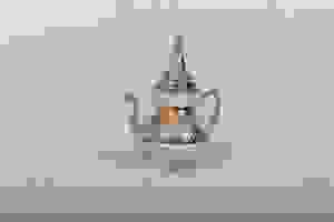 Tetera de latón con estilo, tetera con grabado, utensilios de cocina calientes de Metal para servir té, incluye cucharas, utensilios en colección cálida - Product Image 4