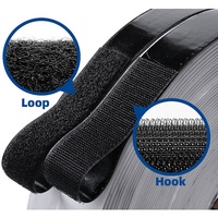 Sangle à boucle sans couture auto-adhésive double face personnalisable avec crochet et boucle en nylon élastique
