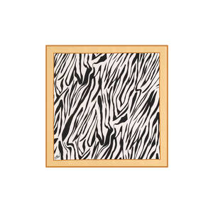 Black and White Zebra Pattern Square Scarf Polyester - Product Image 2