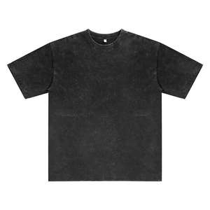 100% coton lourd hommes surdimensionné col rond T-Shirt mince Anti-rides Anti-rétrécissement respirant longue longueur goutte épaule tricoté - Product Image 3