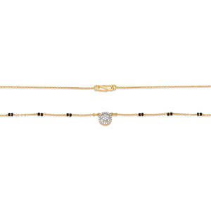 Collar Mangalsutra con Diamante Redondo en Forma de Juramento - Product Image 5