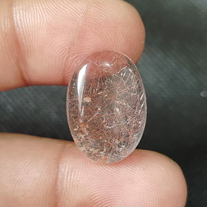 Cabochon de quartz rutile en cuivre de haute qualité pierre de quartz rutile naturelle pour la fabrication de bijoux fournisseur 5-8mm - Product Image 2