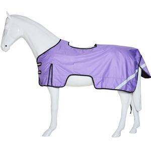 Fait sur mesure de la meilleure qualité tapis de cheval d'hiver tissu polyester léger imperméable et respirant - Product Image 2