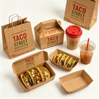 Boîte à burritos, emballage en papier kraft pour tacos et burritos