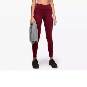 Top Quality Spandex Polyester Material Burgundy Color <b>Women</b> <b>Capri</b> Yoga Legging Sexy Girl Custom Gym Fitness Quick Dry All Size - Product Image 5