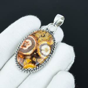 Colgante de Jaspe para Niños, Plata de Ley 925, Certificado IGI, Piedra Preciosa de Cristal Natural, Diseño Único, Regalo de Compromiso - Product Image 2