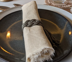 Anneau de serviette en macramé/ruban de serviette - Product Image 2