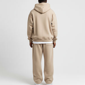 Conjunto de Sudadera con Capucha de Alta Calidad, 100% Algodón, 400 GSM, Gruesa, Transpirable, Estilo Urbano, con Logotipo Bordado Personalizado para Hombre - Product Image 4