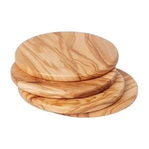 Fashionable Rustic Round Shape Wooden Coasters for Hot/Cold Beverages Decorative Coaster Set for Dining - Product Image 6