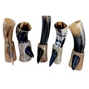Luxury Custom Buffalo Horn Tumbler High Quality Handcrafted Glass Drinkware for Wine & <b>Beer</b> for Parties - Product Image 2