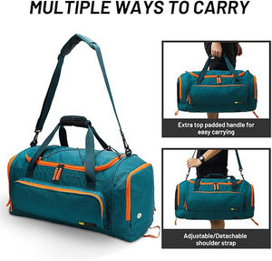 Venta caliente Color personalizado PVC Sport Duffle Backpack All-Weather Bolsillos ajustables Youth Basketball Training Travel Bag Custom - Product Image 4