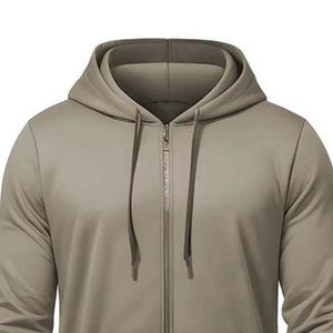 Sudadera con capucha de forro polar Sherpa de piel sintética cálida con cremallera completa de invierno gruesa para hombre de alta calidad personalizada al por mayor - Product Image 6