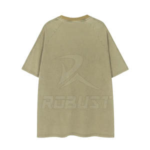 Meilleur prix vente en ligne pour hommes Vintage 100% coton T-Shirt haute qualité surdimensionné en détresse Patch broderie meilleur vendeur - Product Image 2