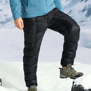 New Style Outdoor Use Men Lightweight Casual Dark Straight Eco-Friendly Puffer <b>Pants</b> Winter Sports Wear Breathable Solid Color - Product Image 4