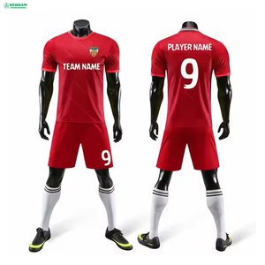 เสื้อฟุตบอลใหม่ปี 2025 แบบพิมพ์ลายด้วยความร้อน ชุดเสื้อและกางเกงฟุตบอล ปรับแต่งได้เต็มรูปแบบ ชุดฟุตบอล 100% โพลีเอสเตอร์ - Product Image 4