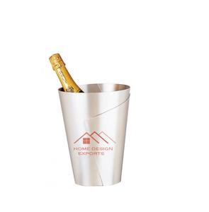 Support Porte-bouteille de vin de luxe Personnalisation disponible Seau à glace en aluminium fini or antique - Product Image 2