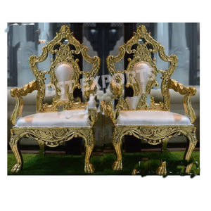 Maravillosa boda Mandap Mayur sillas talladas boda real hindú Vidhi Mandap sillas de lujo boda Phera ceremonia muebles - Product Image 3