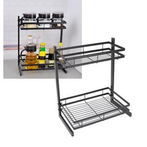Metal <b>spice</b> <b>rack</b> organizer kitchen <b>countertop</b> <b>spice</b> holder wall mounted seasoning shelf <b>spice</b> storage <b>rack</b> for kitchen use - Product Image 2
