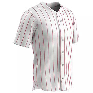 Jersey de béisbol con botones de satén transpirable liso personalizado, camisetas deportivas transpirables de béisbol y softbol para niños - Product Image 3