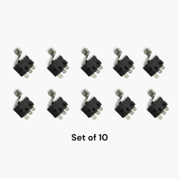 Micro-interrupteur à boulon avec roue, lot de 10, en plastique, AC 125V/250V 5A, rouleau de 5,3 mm, usage industriel, indice de protection IP11, livraison gratuite