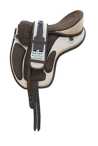 Selle anglaise en cuir confortable pour cheval Tailles de siège 12 ''à 18'' pour l'entraînement et la compétition équestre - Product Image 3