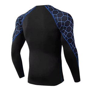 Rashguard professionnel extensible à manches courtes respirant avec logo frontal pour entraînement MMA et Jiu Jitsu pour hommes - Product Image 5