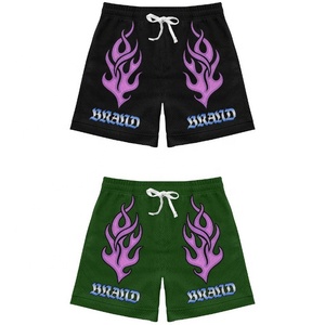 Shorts tricotés décontractés pour hommes, personnalisés, imprimés, taille haute, séchage rapide, taille élastique, mélange de coton, qualité supérieure, service OEM en gros - Product Image 4