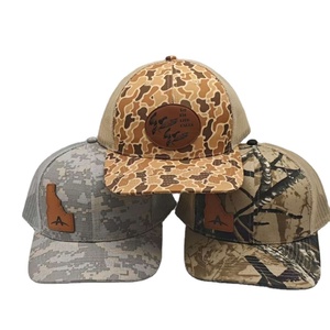 Logotipo de parche de goma personalizado Nylon Poliéster Gorra de béisbol personalizada Corte por láser-Gorra de camionero con panel de malla - Product Image 1