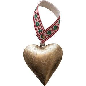 Adornos colgantes de corazón de Metal hechos a mano, árbol decorativo de Navidad, decoración festiva para fiestas - Product Image 1