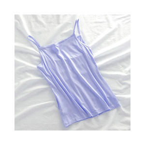 Camiseta sin mangas de lona con logotipo personalizado para mujer al por mayor 2024 para gimnasio Fitness entrenamiento transpirable Casual algodón sin mangas deportes - Product Image 6