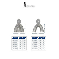 Tray Impresi Gigi Manual Berkualitas Tinggi Profesional, Ringan, Dapat Digunakan Kembali, Bersertifikat CE, Bahan Stainless Steel, OEM, Laris Terjual