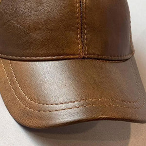 Sombreros de cuero recién llegados sombreros de cuero ligeros de diseño al por mayor sombreros de cuero de nueva moda de color sólido - Product Image 5