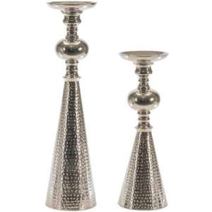 Portavelas de aluminio con acabado antiguo hecho a mano con artesanía detallada atractivo elegante para Ideas elegantes de decoración del hogar - Product Image 2