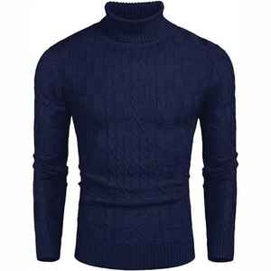 Haute qualité hommes à manches longues décontracté col rond sweat hiver chaud tricots haut avec fonction Anti-rides - Product Image 4