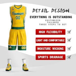 Ensemble d'uniformes de basketball personnalisables, design respirant pour les joueurs d'équipe - Product Image 3