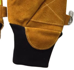 Gants de sécurité HSI HSI-SF21 double couche ignifuges et anti-produits chimiques Gants en cuir de vache structurel pour pompiers Gants en cuir fendu - Product Image 4
