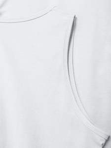 Camiseta sin mangas de verano con logo personalizado para hombre, cómoda, 100% poliéster, diseño de espalda en Y, de secado rápido, cuello en V, transpirable, para gimnasio, al por mayor, para correr - Product Image 6