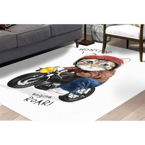 Tapis en laine imprimé patchwork, écologique, antidérapant, avec dos en latex, motif gobelin marron, pour salle de bain, escalier, salon, salle à manger, bureau, décoration - Product Image 2