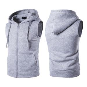 Débardeur sans manches décontracté pour homme, vêtements de fitness de couleur unie avec étiquette personnalisée, design ajusté pour l'entraînement d'hiver - Product Image 1