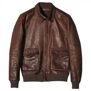 Versatile and Stylish <b>Top</b> Quality Material Wholesale Price <b>Distressed</b> Men Genuine Leather Jackets - Product Image 1