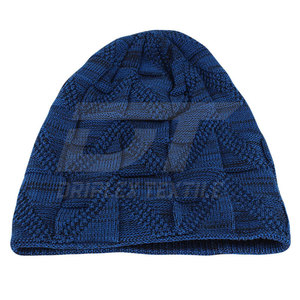 Wholesale Custom Logo Trendy Jacquard Hats High Quality Warm Winter Plain Dyed Knitted <b>Beanies</b> Hats 2025 - Product Image 1