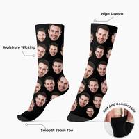 Chaussettes de sport de Noël 2024 personnalisées OEM de haute qualité, antibactériennes, tissées, à 5 doigts, 10 paires, en polyester, pour performance en extérieur