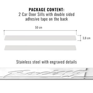 Plaque de seuil de porte de course en acier inoxydable Accessoire intérieur de voiture pour Kit de couverture de porte décorative - Product Image 3