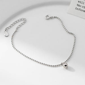 Pulsera Minimalista de Cadena de Cuentas, Joyería Sencilla para Uso Diario, Plata de Ley 925 - Product Image 4